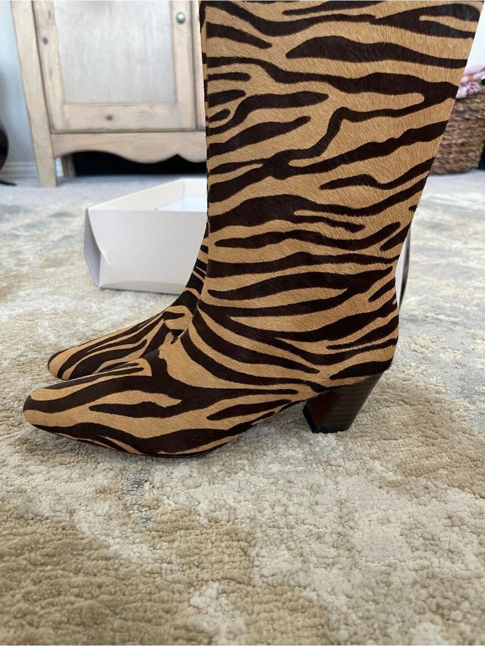 Loeffler Randall zebra boots